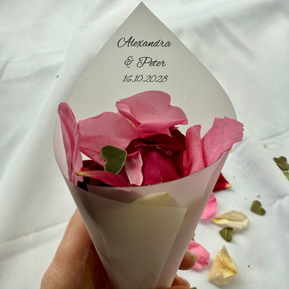 Eco-friendly Personalised confetti cones
