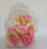 Spring Breeze Freeze Dried Rose Petal Confetti in pre-packaged organza bag