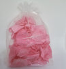 Barbie Pink Freeze Dried Preserved Rose Petal Confetti in a pre-packaged organza bag