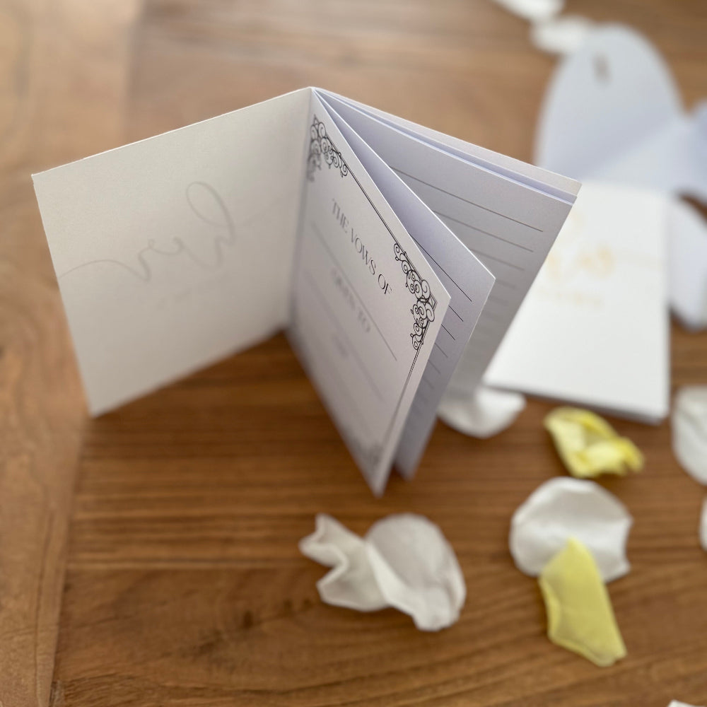 His and Her Vow booklets