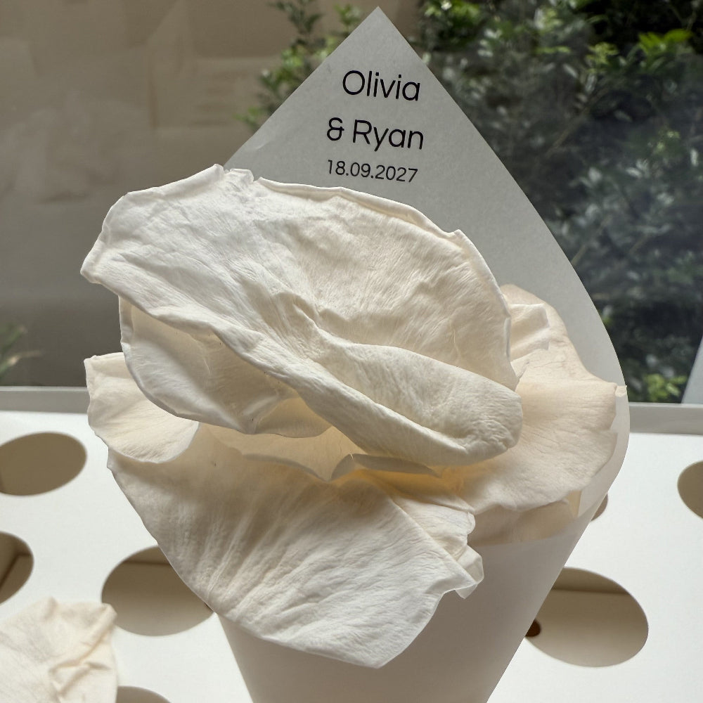 Customised Vellum Paper Confetti Cones - Olivia Style - Add your own text - Eco Friendly Pack of 20