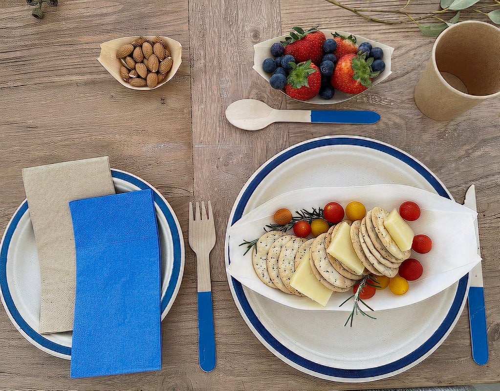 Large Wooden confetti serving boats 23cm Pack of 50