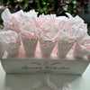 Soft Pink Freeze Dried and Preserved Rose Petal Confetti in set of 20 cones