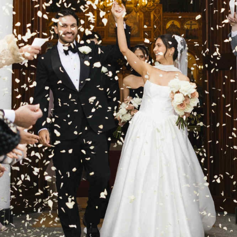 30 Guest Bespoke Value Bundle- Choose your Freeze Dried Rose Petal Confetti Colour and Cone font (Petals+Cones+Tray)