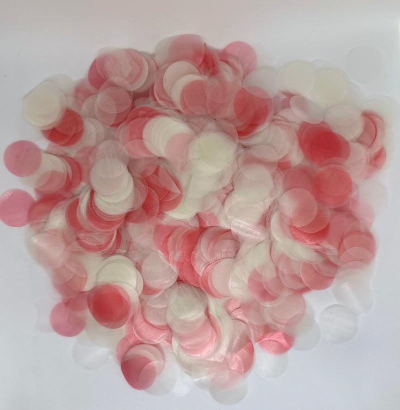 Biodegradable Rice Paper Circle of Love Confetti Pink
