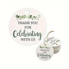 Thank you for celebrating with us wedding tags