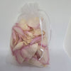 Summer Sensation Freeze Dried and Preserved Rose Petal Confetti in pre-packaged organza bag
