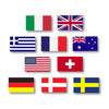 International National Flags Mini Cutouts Pack of 10 Assorted