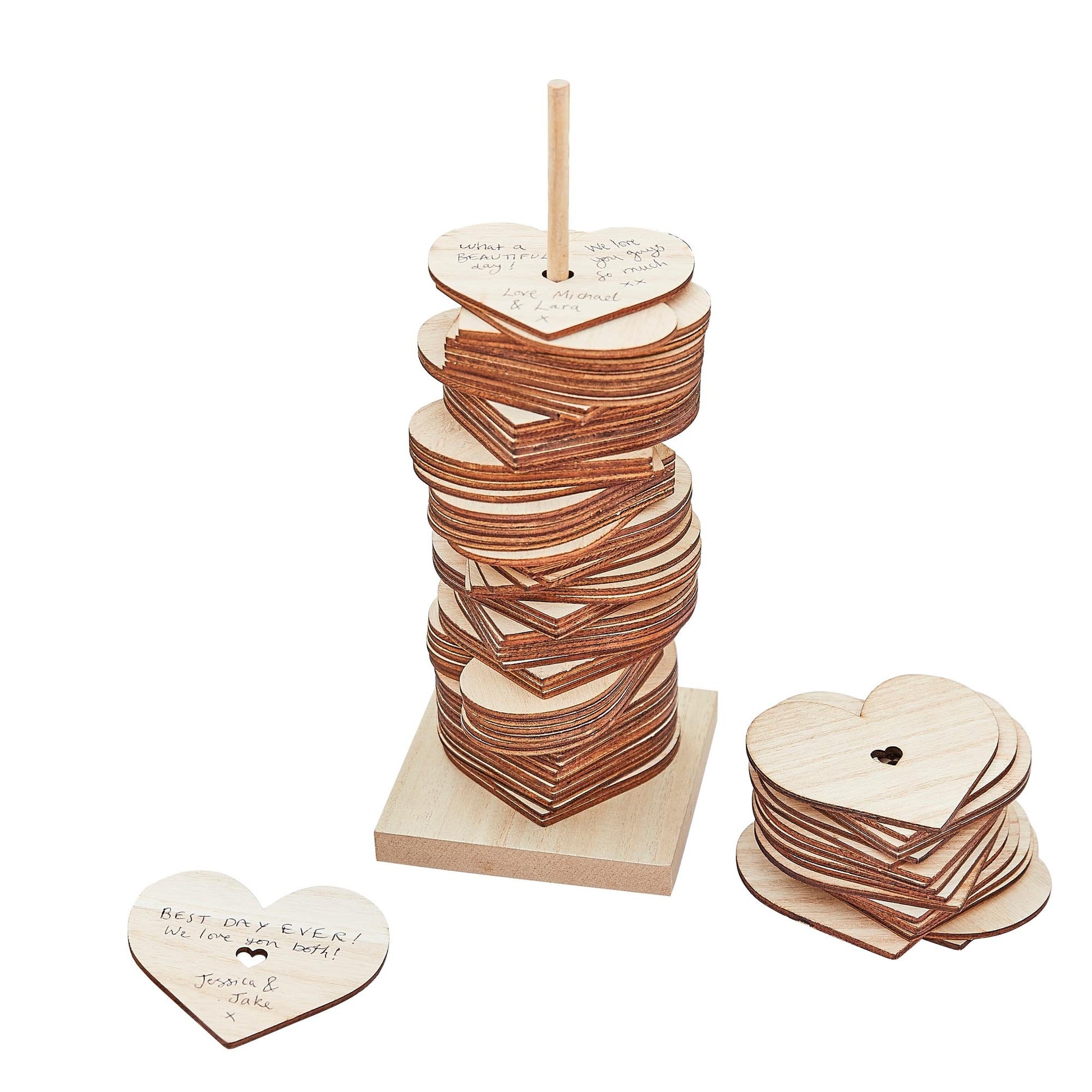 Botanical Wedding Stacking Heart Guest Book Ginger Ray