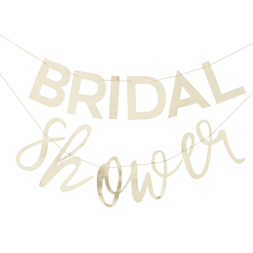 Botanical Hen Party Gold foiled Bridal Shower Bunting  / Ginger Ray.