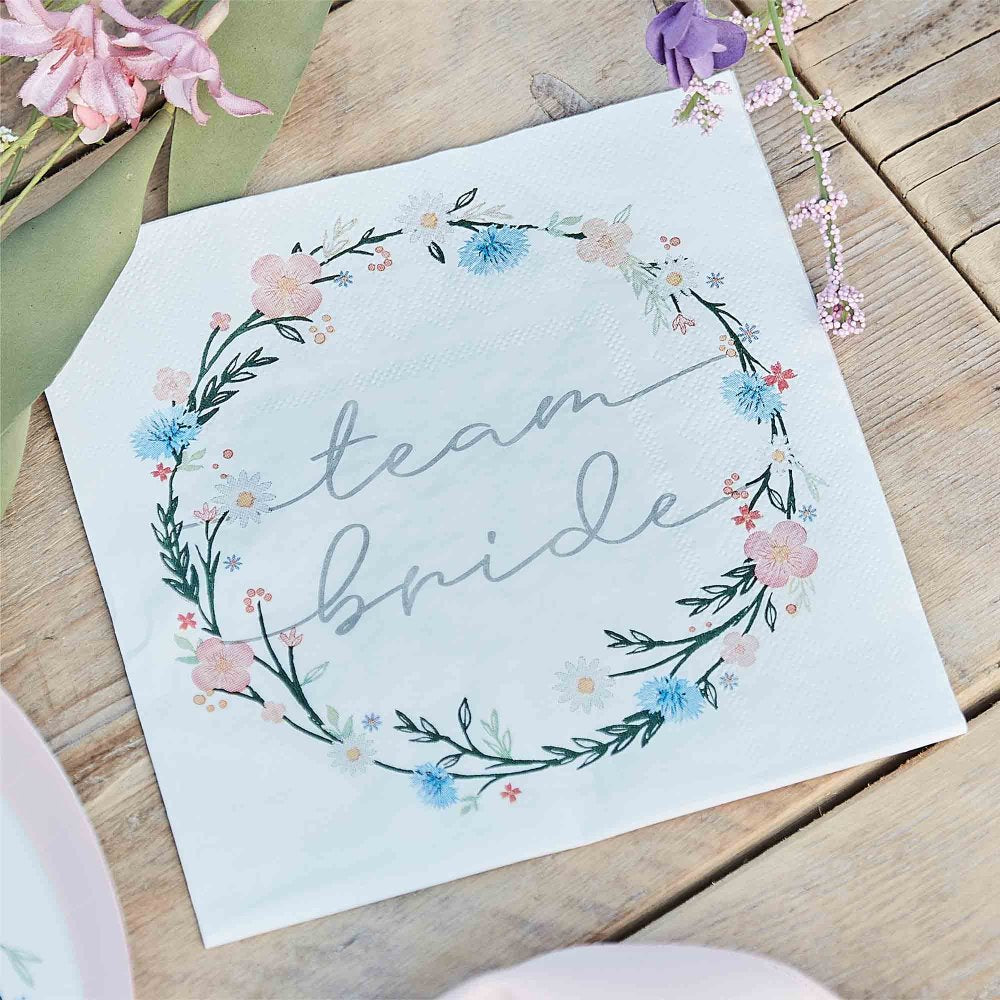 Boho Bride Paper Napkin Pack of 16 Ginger Ray