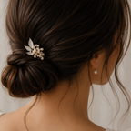 Preserved Natural Flower Bridal Hairpin Babys Breath and Italian Ruscus