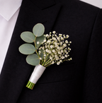 Preserved Natural Flower Buttonhole/Boutonniere for Grooms and Groomsmen