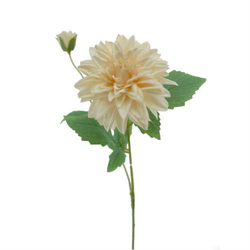 Artificial Flower Pew Ends / Aisle Chair Decorations Antique White Chiffon Ribbon with Dahlia To Own