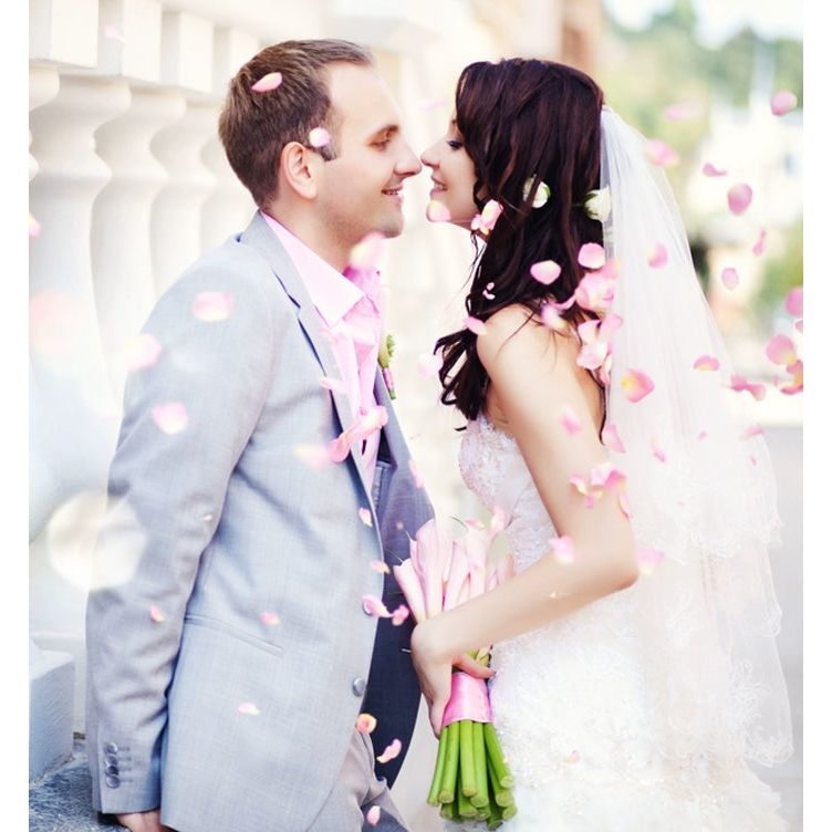 Barbie Pink Freeze Dried Preserved Rose Petal Confetti in action at a wedding