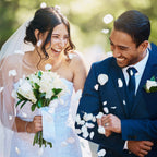 Freeze Dried and Preserved  Rose Petal Confetti Soft Peach in action at a wedding