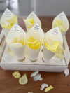 Confetti Cone Holder Tray Holds 20 cones Gold text