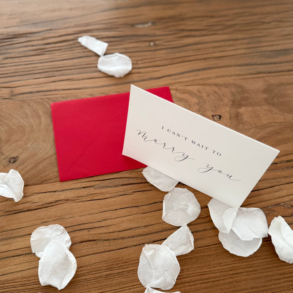 I can't wait to marry you card