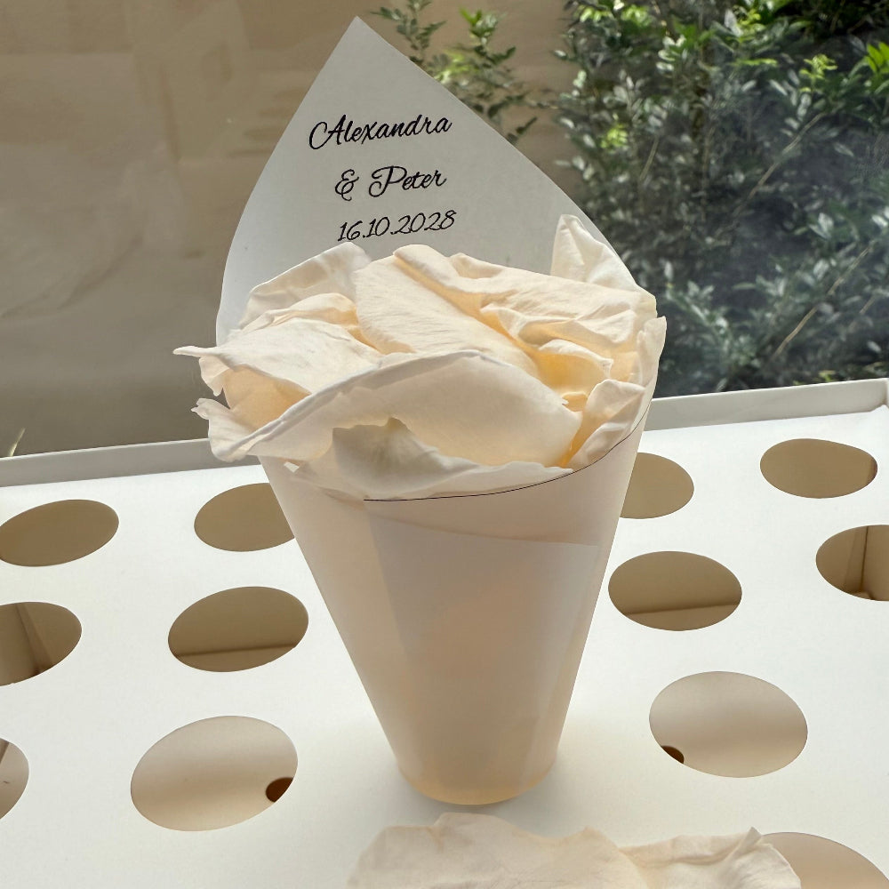 Choose your Font - Option 2 - Vellum Paper, Eco Friendly Confetti Cones Pack of 20