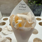 Customised Vellum Paper Confetti Cones - Suzanne Style - Add your own text - Eco Friendly Pack of 20
