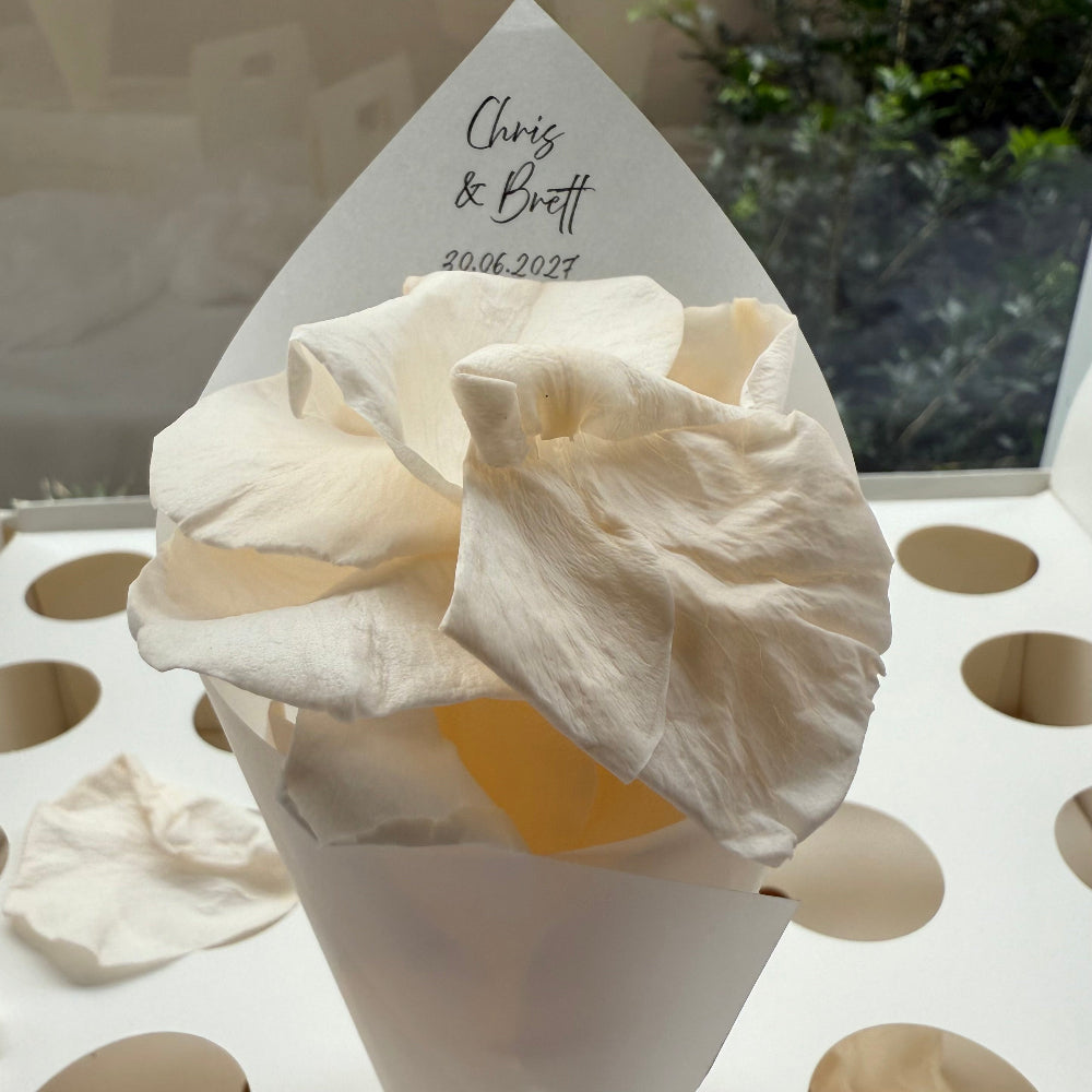 Customised Vellum Paper Confetti Cones -  Chris Style - Add your own text - Eco Friendly Pack of 20