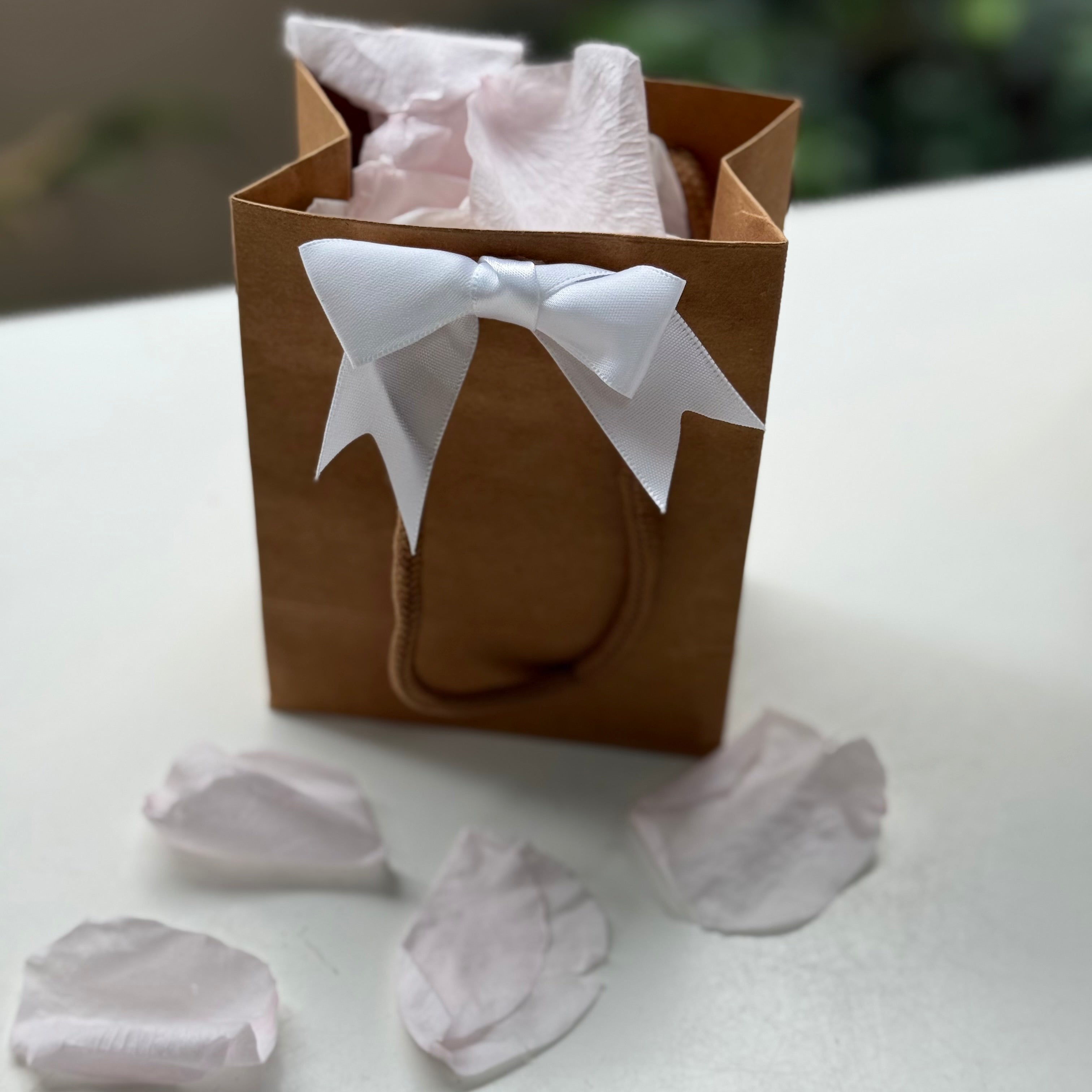 VIP Individual Fleurfect Petal Packages Memorial Tribute Natural Bags Pale Cotton Candy Pink