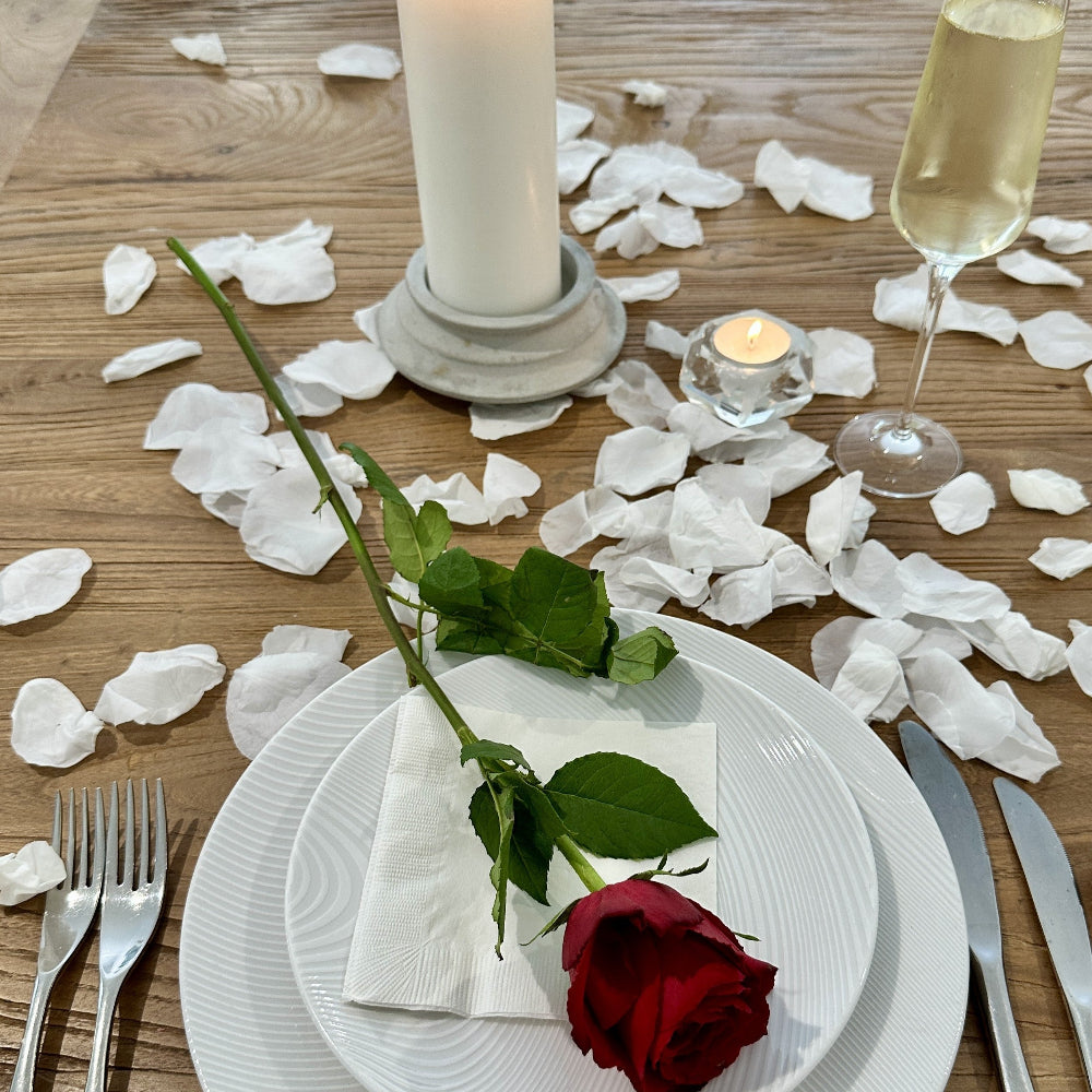 Snow White - Soft Freeze Dried Large Rose Petal Confetti