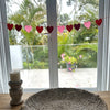 Heart Shaped felt and Satin Ribbon Bunting 2.5m