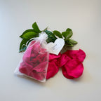 30 Individually Pre-Packaged Organza Bags Biodegradable Rose Petal Confetti -Pop of Pink