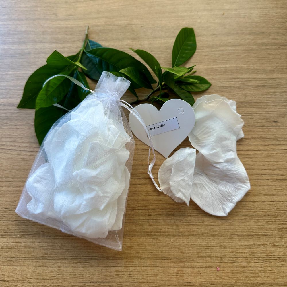 Biodegradable Rose Petal Confetti- Snow White