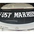 Just Married Bunting White