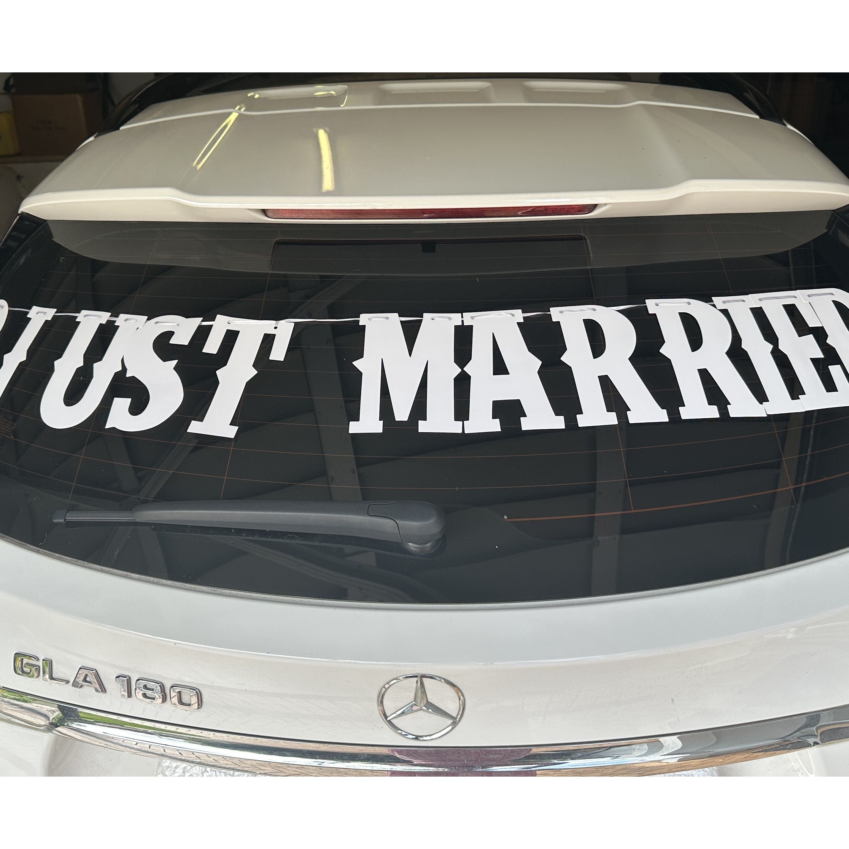 Just Married Bunting White