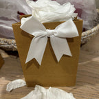 Memorial Natural Bags XS Kraft 14cm x 11cm x 6.5cm Pack of 10 Soft Snow White