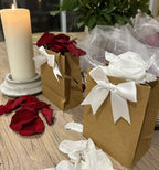 Memorial Bags XS Kraft 14cm x 11cm x 6.5cm Pack of 10 Soft Ruby Red