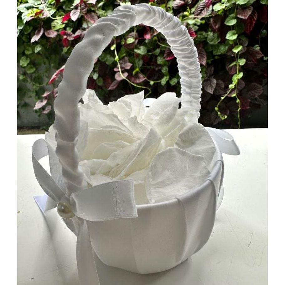 Baskets  for carrying eco friendly freeze dried rose petal confetti