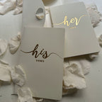 His and Her Vow cards