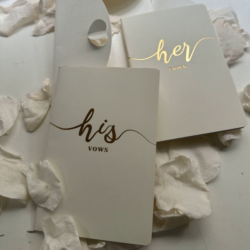 His and Her Vow cards