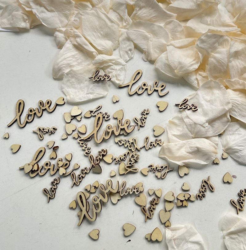 Wooden Love Table Sprinkles