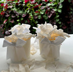 30 Individually Pre-Packaged Tubs Biodegradable Rose Petal Confetti -Peaches and Cream