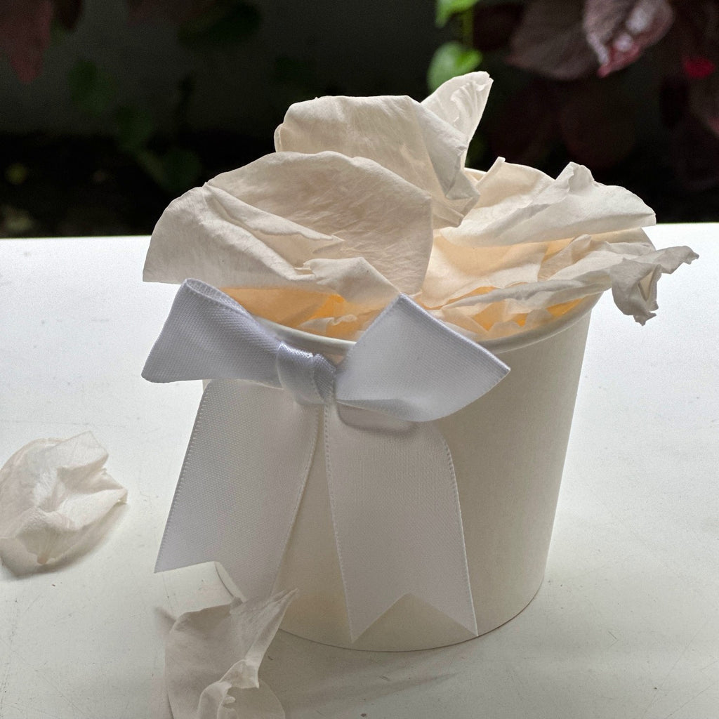 30 Individually Pre-Packaged Tubs Biodegradable Rose Petal Confetti -Peaches and Cream