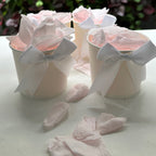 30 Individually Pre-Packaged Tubs Biodegradable Rose Petal Confetti -Pale Cotton Candy