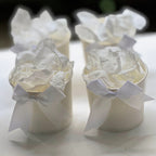 30 Individually Pre-Packaged Tubs Biodegradable Rose Petal Confetti- Snow White