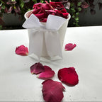 30 Individually Pre-Packaged Tubs Biodegradable Rose Petal Confetti -Ruby Red