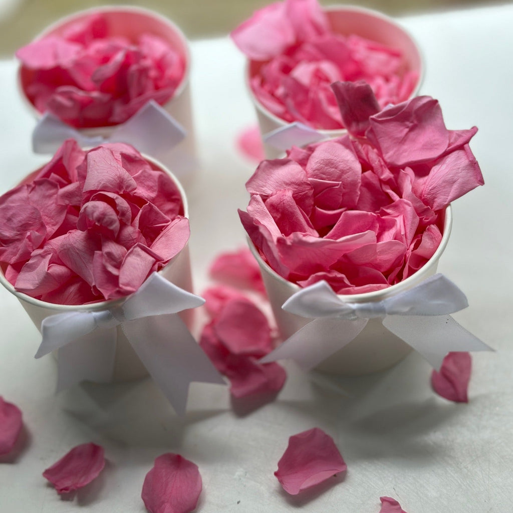 Pink Rose petals pre Packed in individual tubs