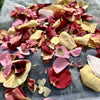 Australiana eco friendly gum leaves, delphinium and rose petal organic confetti