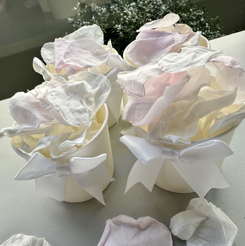Large Pale Pink and White Fairyfloss - Freeze Dried Soft Rose Petal Confetti
