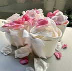 30 Individually Pre-Packaged Tubs Biodegradable Rose Petal Confetti - Coconut Ice Pink