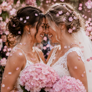 Freeze Dried Hydrangea  Wedding Petal Confetti- Pink Frosting LGTQIA