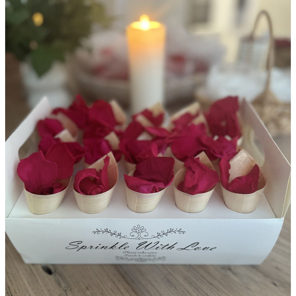Wooden Wedding Confetti Cones Medium  12.5x 4.5cm Pack of 25