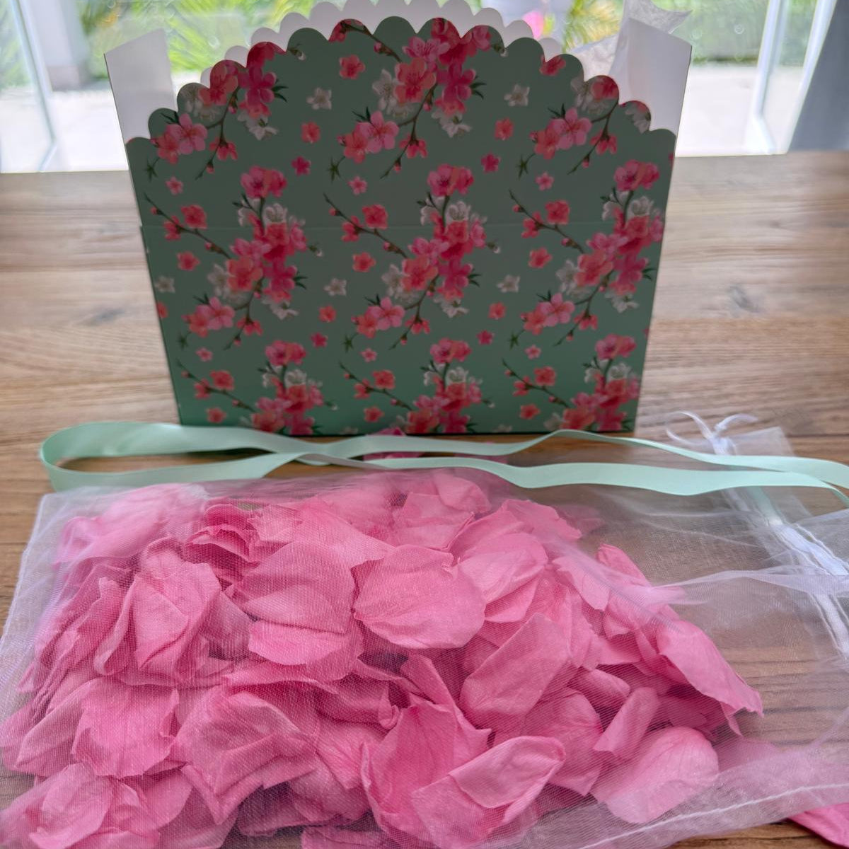 Vibrant Pink Freeze Dried Rose Petal Table Decoration Sprinkle Kit for Birthdays, Anniveraries